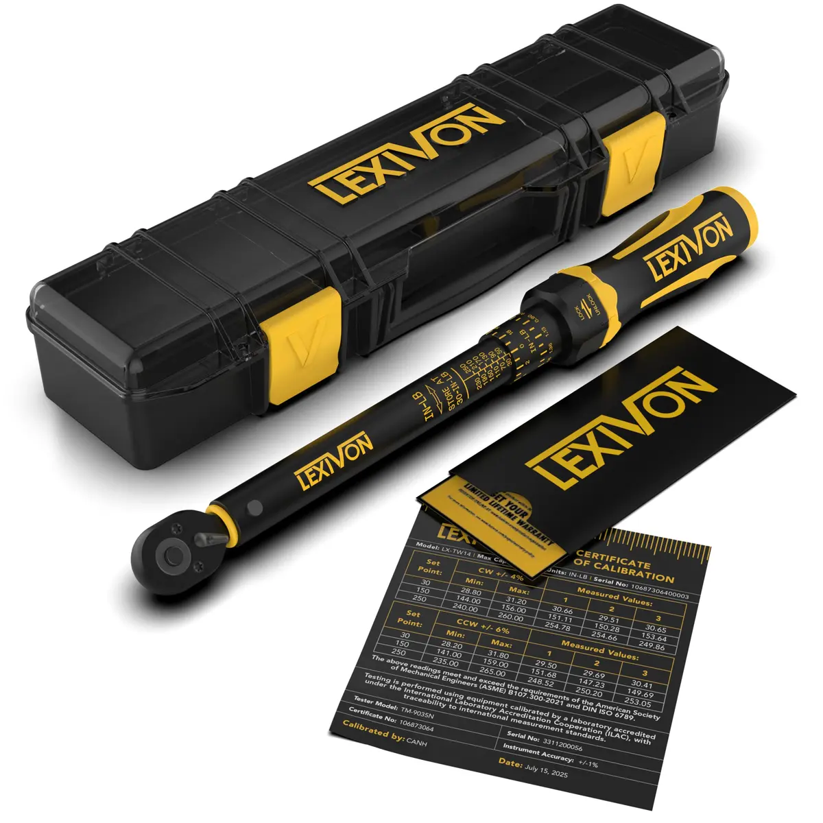 LEXIVON Torque Wrench 1/4-Inch Drive 30-250 IN-LB | Certified Precision & Comfort - main product image