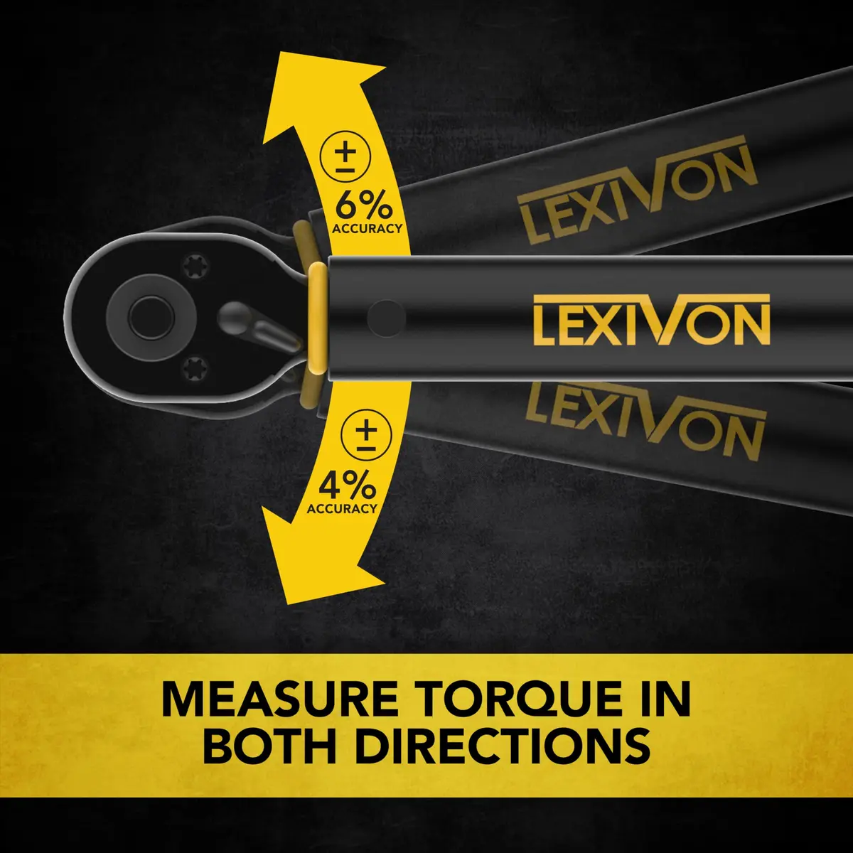 LEXIVON Torque Wrench 1/4-Inch Drive 30-250 IN-LB | Certified Precision & Comfort - view 3
