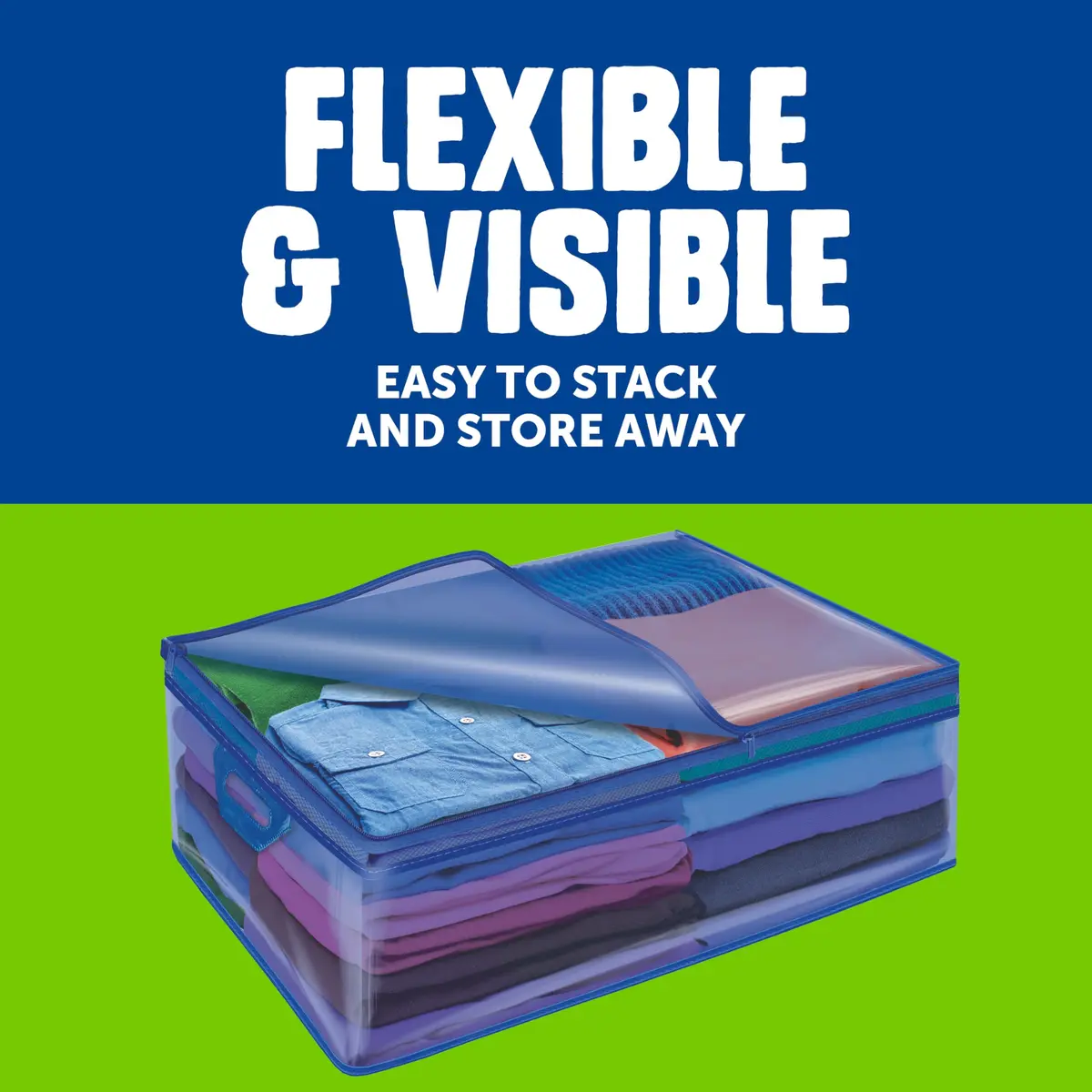 Ziploc Flexible Totes 22 Gallon | Extra Large Reusable Storage Bags with Zipper & Handles - view 5