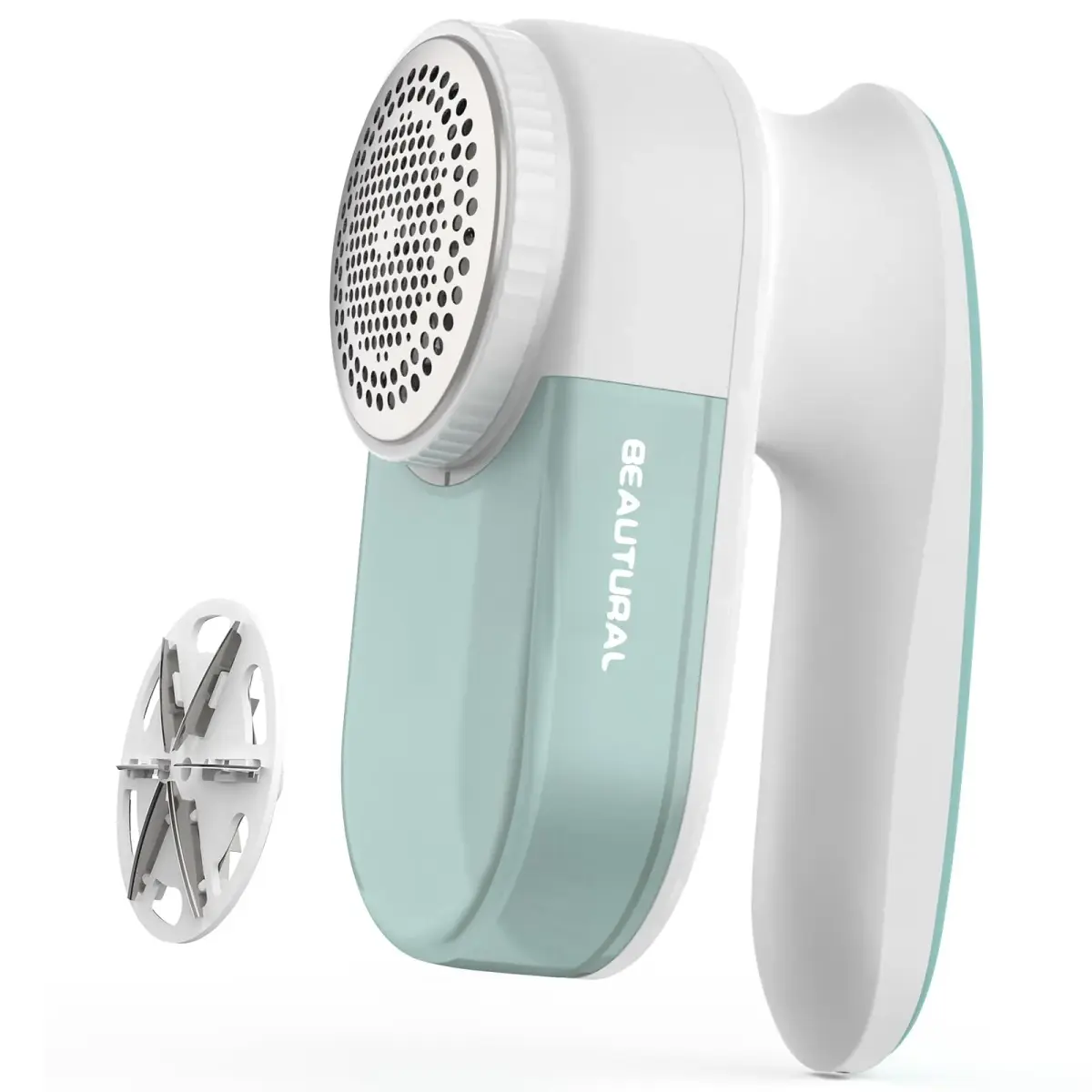 BEAUTURAL Fabric Shaver and Lint Remover, Rechargeable Sweater Defuzzer, Green | Efficiently Removes Fuzz Balls - main product image