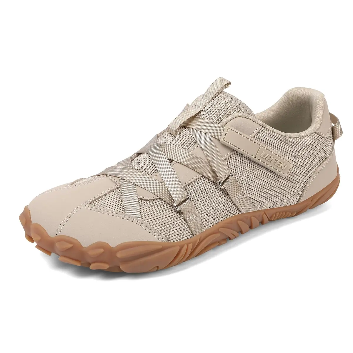 UBFEN Women's Barefoot Shoes Minimalist Wide Toe Box Zero Drop Sneakers Khaki 25.4 cm (10 in) - main product image