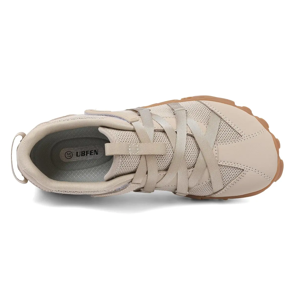 UBFEN Women's Barefoot Shoes Minimalist Wide Toe Box Zero Drop Sneakers Khaki 25.4 cm (10 in) - view 7