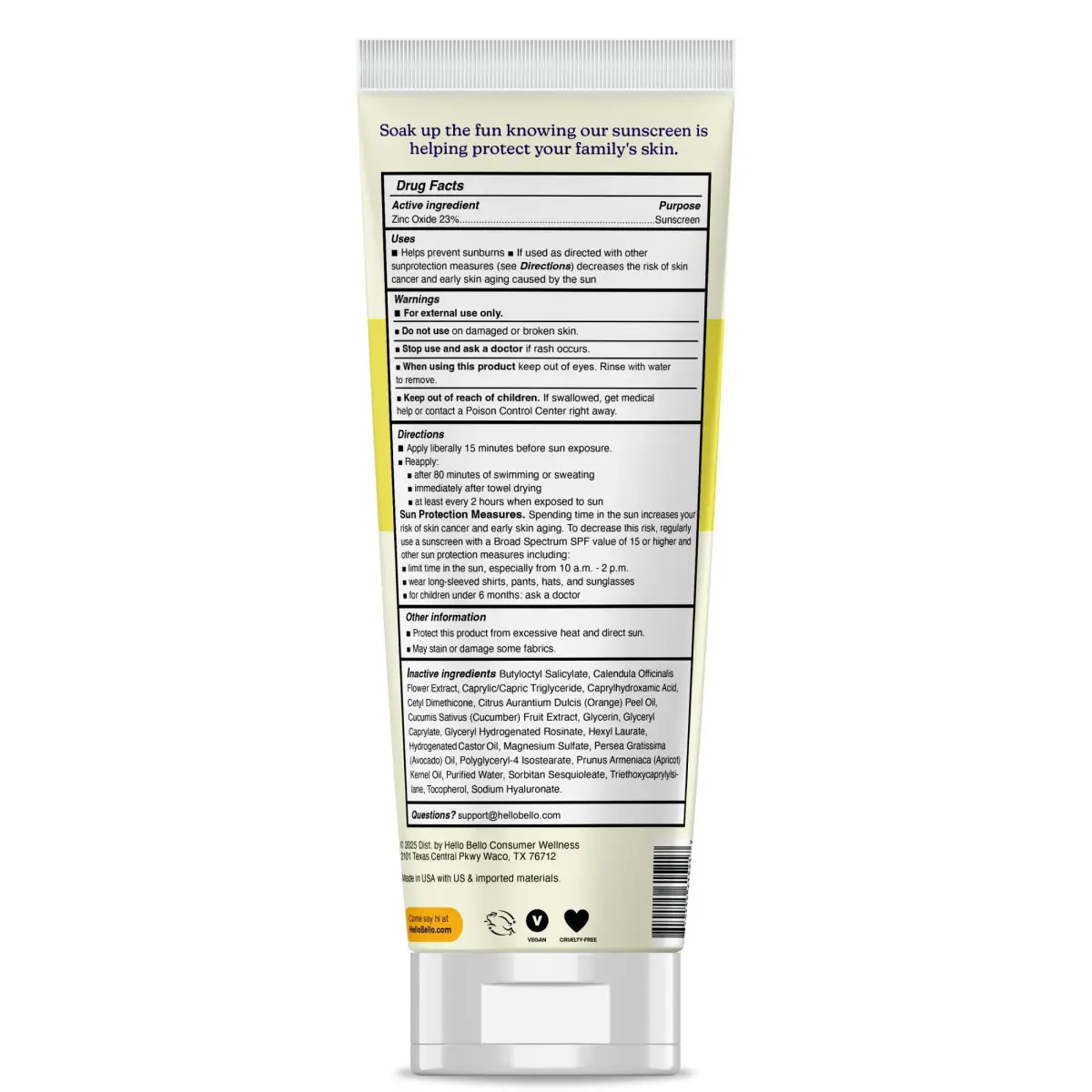 Hello Bello Baby Mineral Sunscreen Lotion SPF 50 148ml (5 fl oz) | Gentle Broad-Spectrum UVA/UVB Protection - view 8