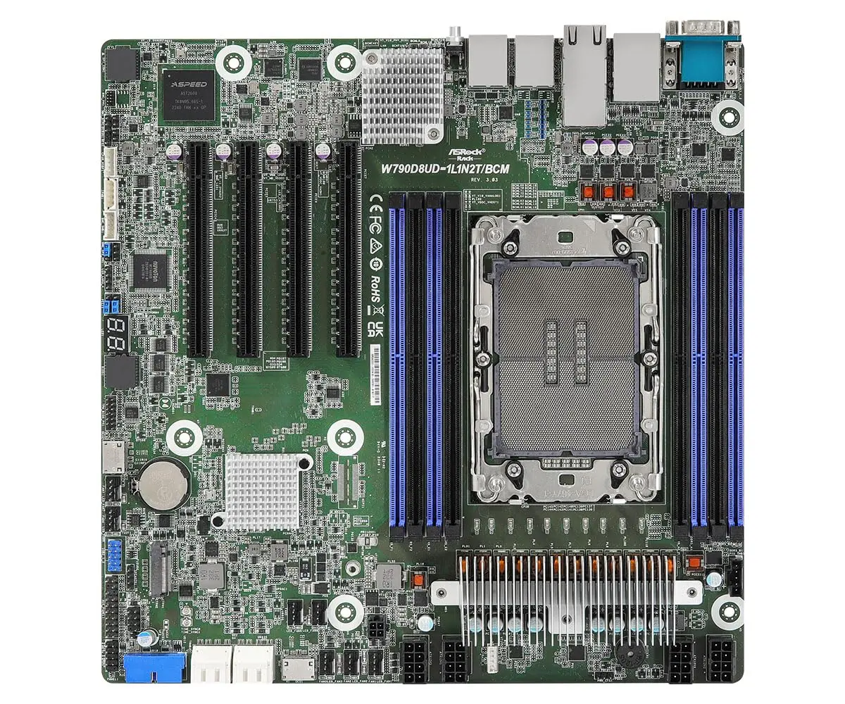 ASRock Rack W880D4U Server Motherboard Micro-ATX | Supports Intel Core Ultra Series 2, DDR5 ECC/UDIMM, PCIe5.0 - main product image