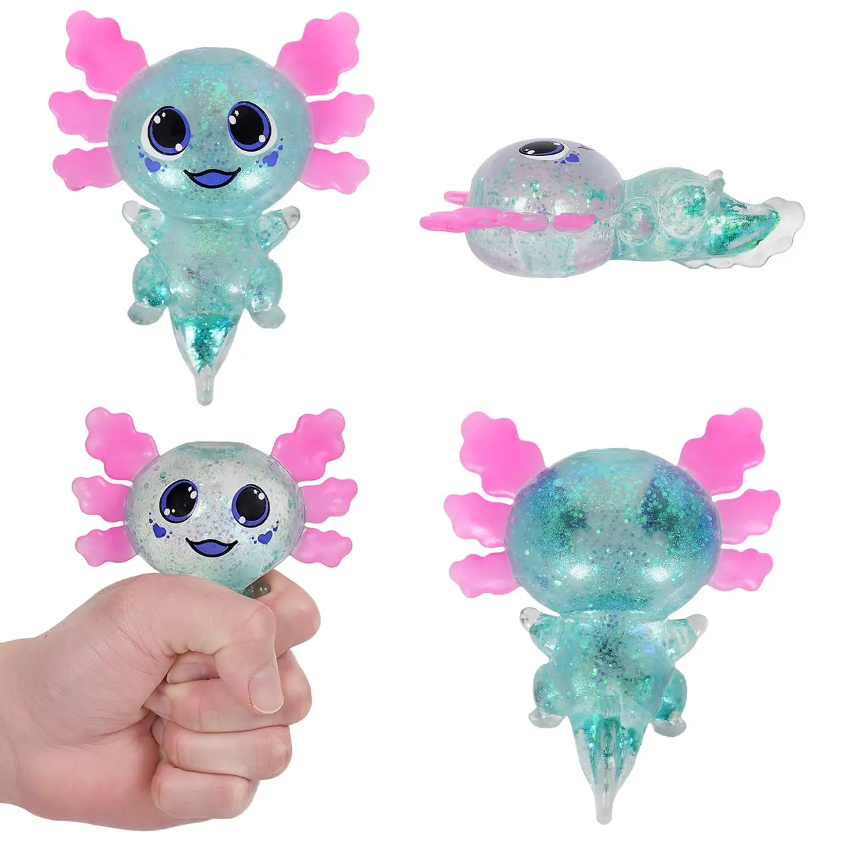 Puffwize Axolotl Squishy Toy Squeeze Stress Ball 9.5cm (3.74") | Non-Toxic Sensory Toy for Kids & Adults - view 7