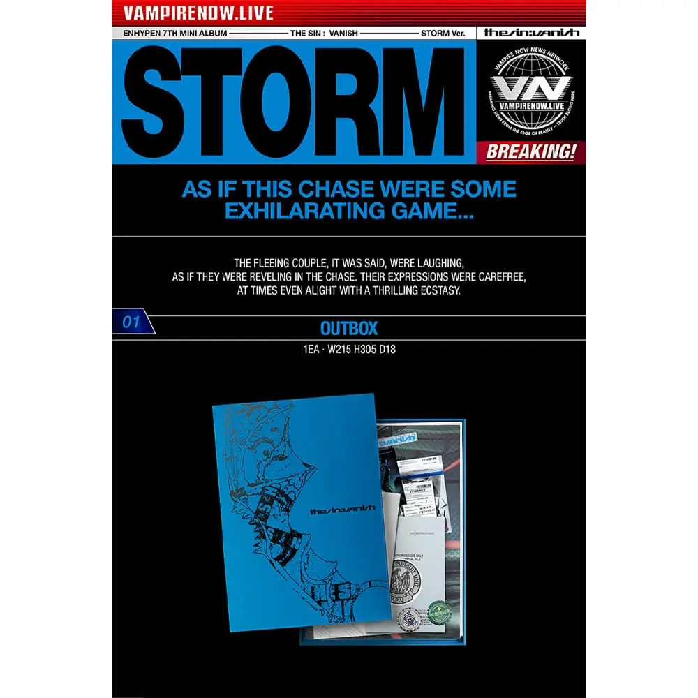 ENHYPEN THE SIN : VANISH (STORM Ver.) Mini Photobook Album 100 Pages | Includes 3 Extra Photocards Set - view 2