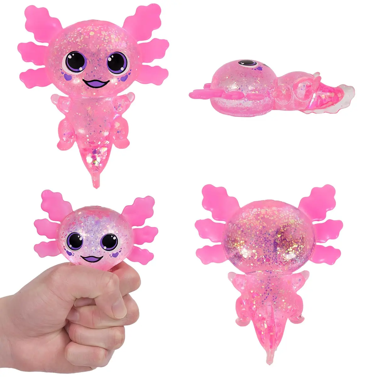 Puffwize Axolotl Squishy Toy Squeeze Stress Relief Fidget Sensory Toy for Kids Adults | Non-Toxic BPA-Free - view 7