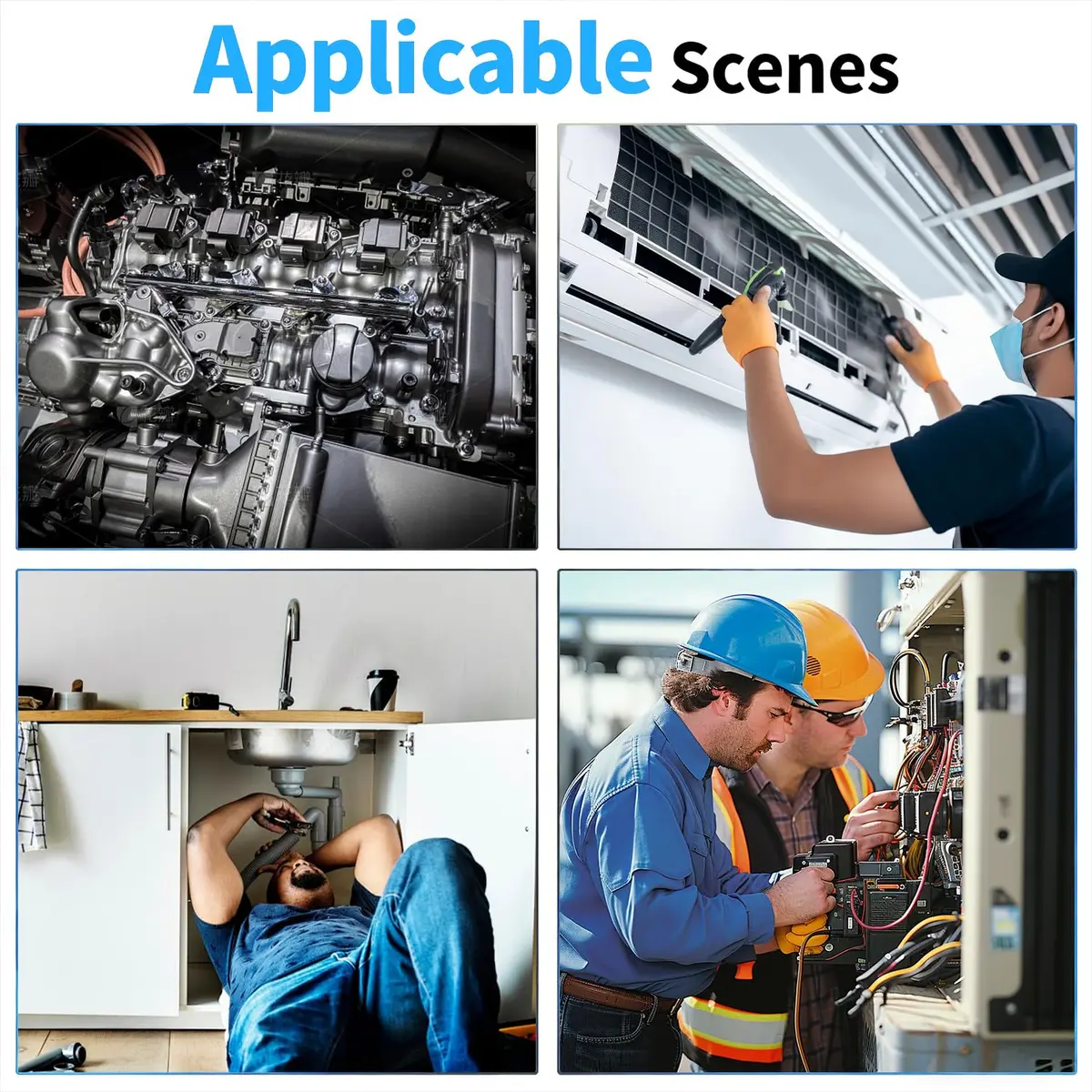 COOVIE 5-Inch HD Endoscope Camera with 3 Lenses & 8 LEDs | 5m (16.5ft) Semi-Rigid Cable, 1920P Video - view 7