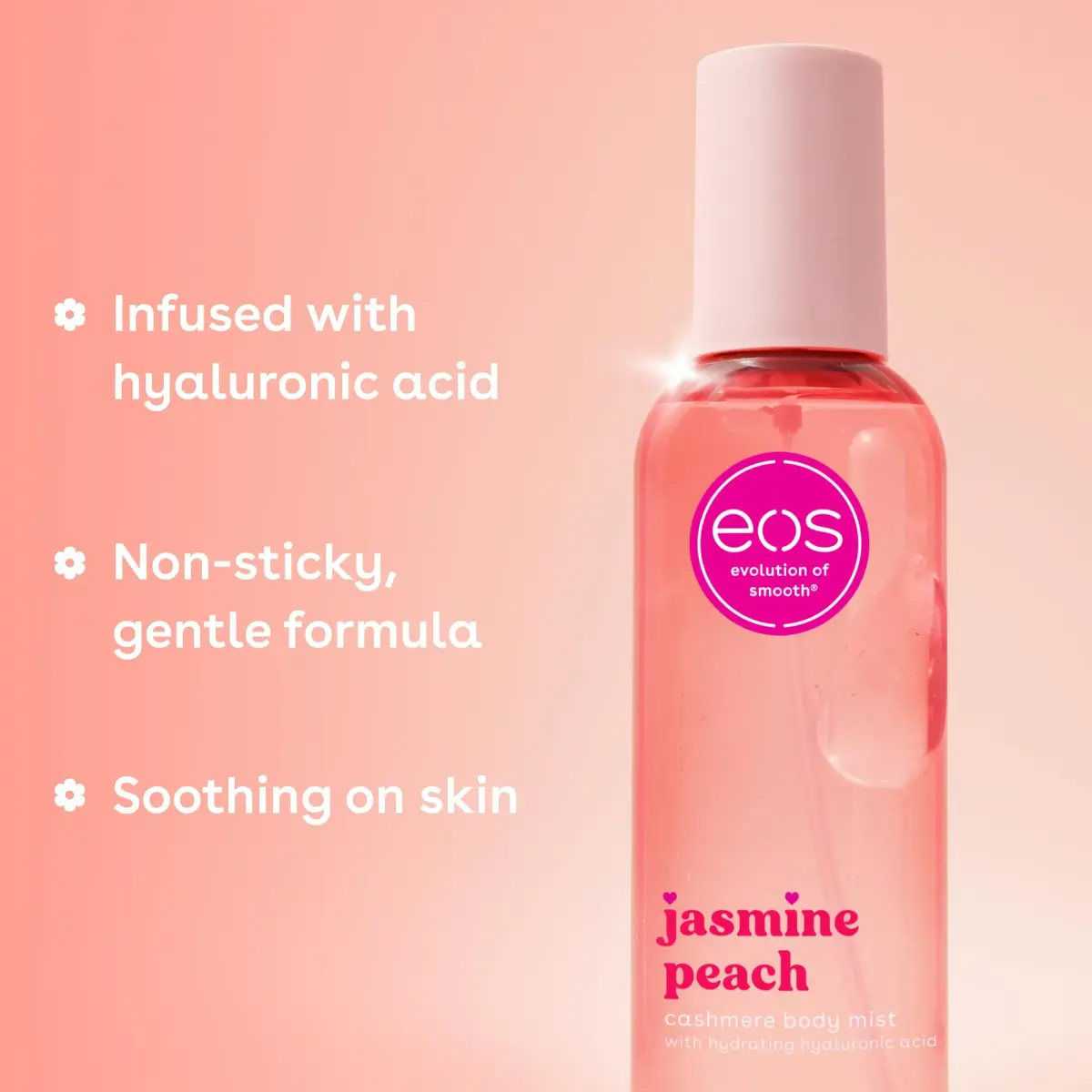 eos Jasmine Peach Body Wash, Mist & Lotion Set | Hydrating Skin Care Layering - view 4