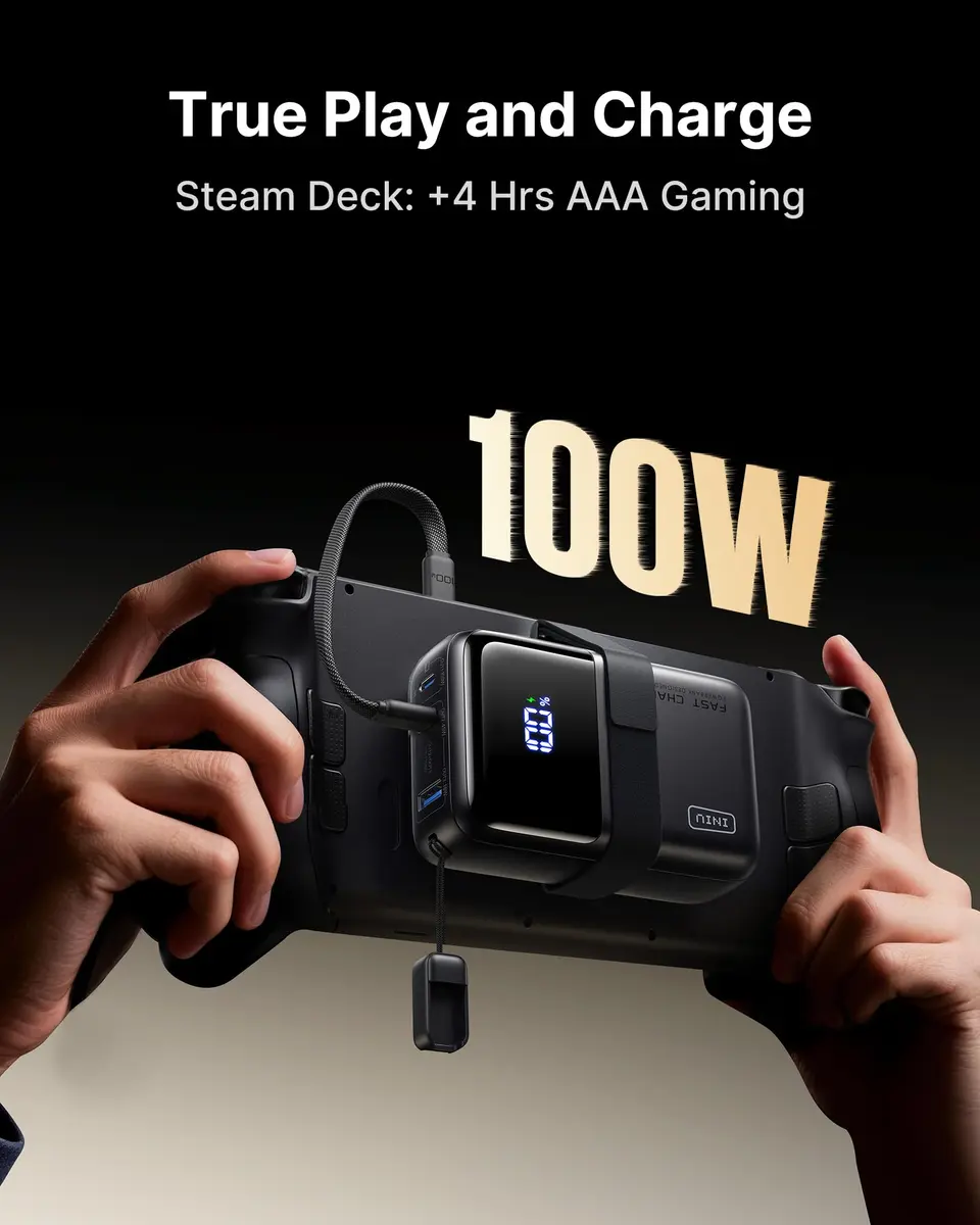 INIU Laptop Power Bank 25000mAh 100W | Travel-Ready Fast Charging Power Station - view 5