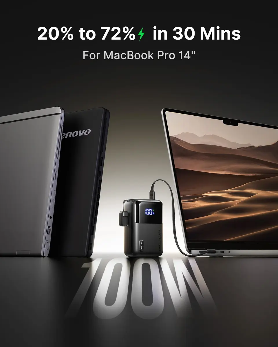 INIU Power Bank Smallest 25000mAh 100W Fast Charging | Travel-Ready, Airline Safe - view 4
