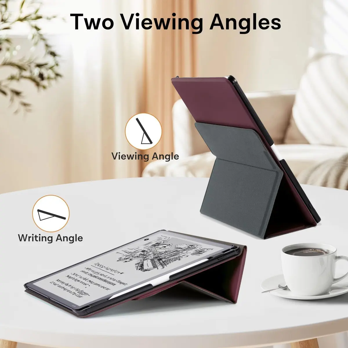 CoBak Case for 11" Kindle Scribe 3rd Gen 2025 Colorsoft | PU Leather Folio with Pen Holder & Auto Sleep Wake - view 5
