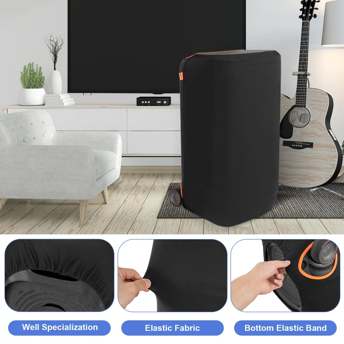 OUUTMEE Dust Cover for JBL PartyBox 520 | Elastic Fabric Protector for Portable Speakers - view 3
