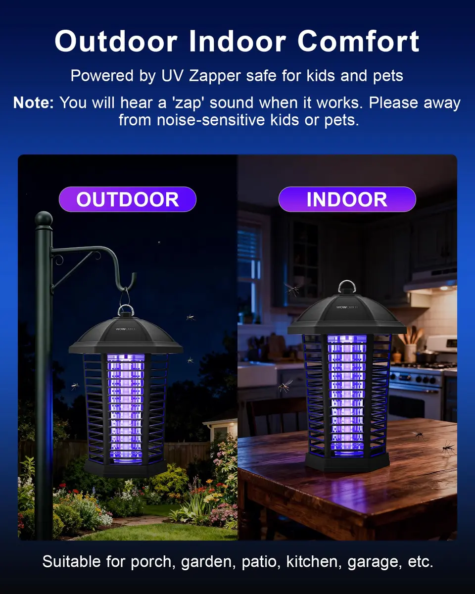 WowCatch LED Bug Zapper Outdoor 4200V Weatherproof IPX4 | Effective Mosquito & Fly Control - view 8