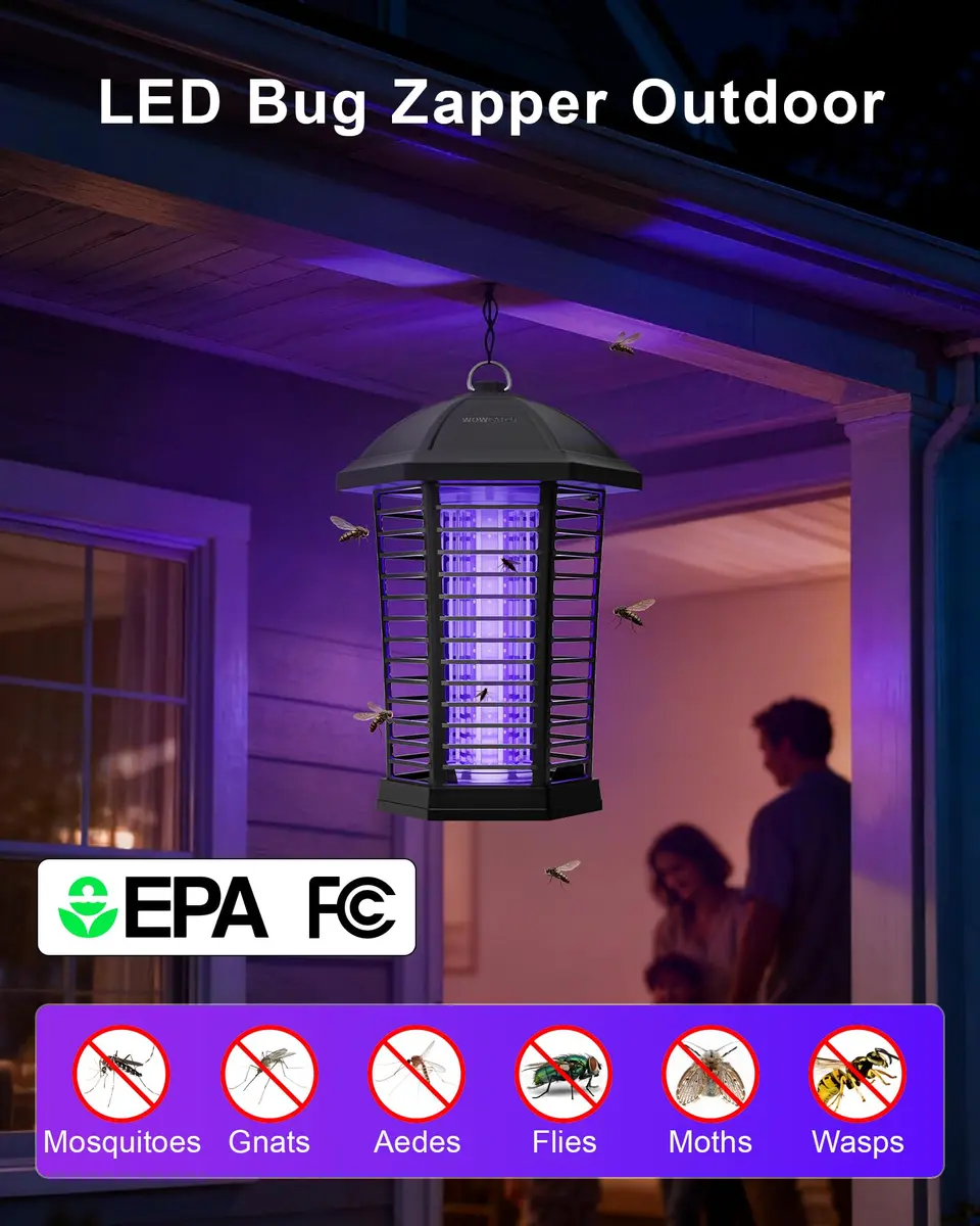WowCatch LED Bug Zapper Outdoor 4200V Weatherproof IPX4 | Effective Mosquito & Fly Control - view 2