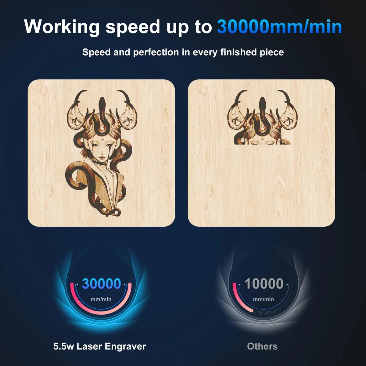 Twotrees TTS-55 Pro Laser Engraver 5500mW | 300x300mm Engraving Area, High Precision, Wi-Fi & USB Connectivity - view 7
