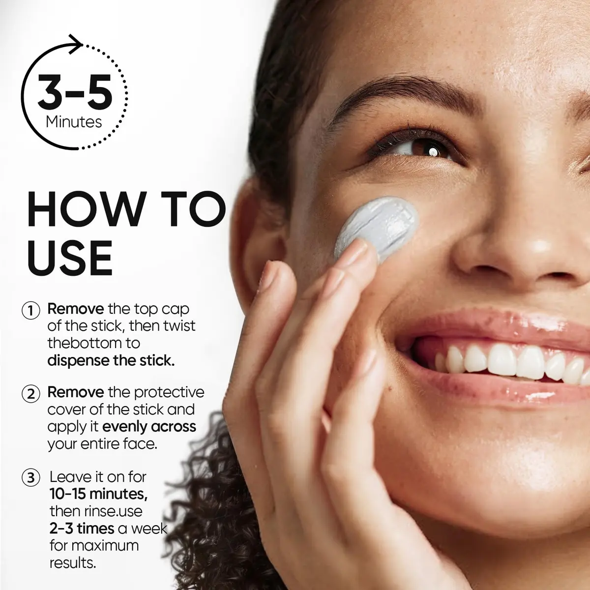 SKINTIFIC Amazonian White Clay Mask Stick 40g (1.41 oz) | Deep Pore Cleansing for Oily Skin - view 7