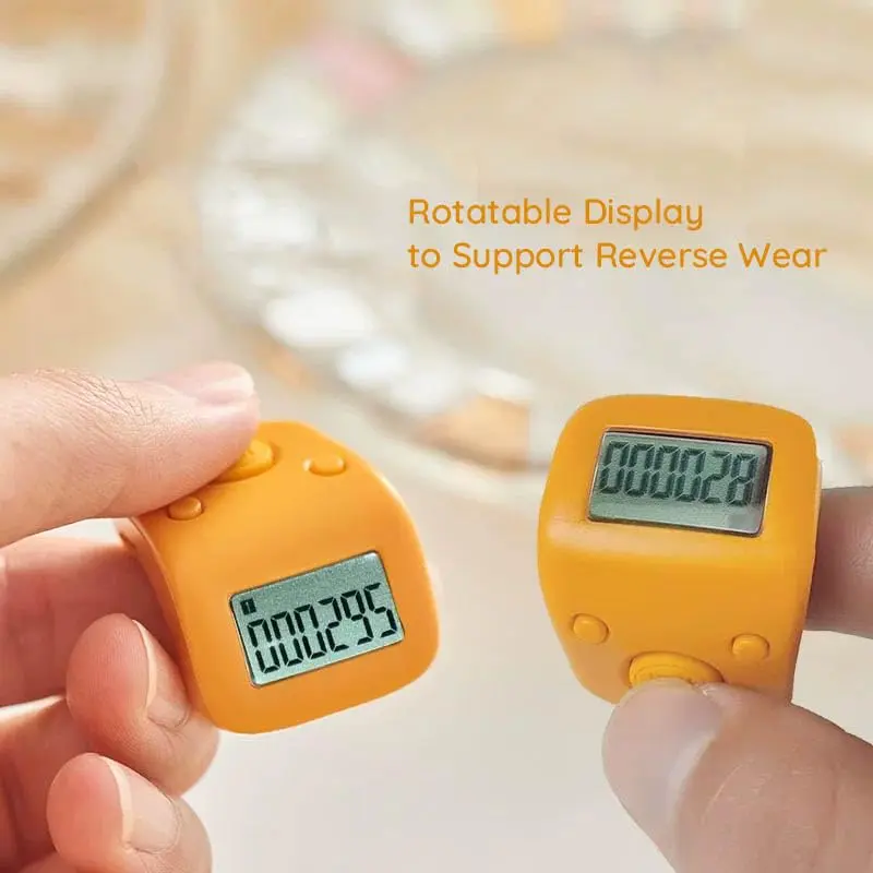 Arvakr Rechargeable Silent Finger Counter 6 Channels Digital Tasbih Tally Clicker with LED | Counts up to 999,999 per channel - view 5