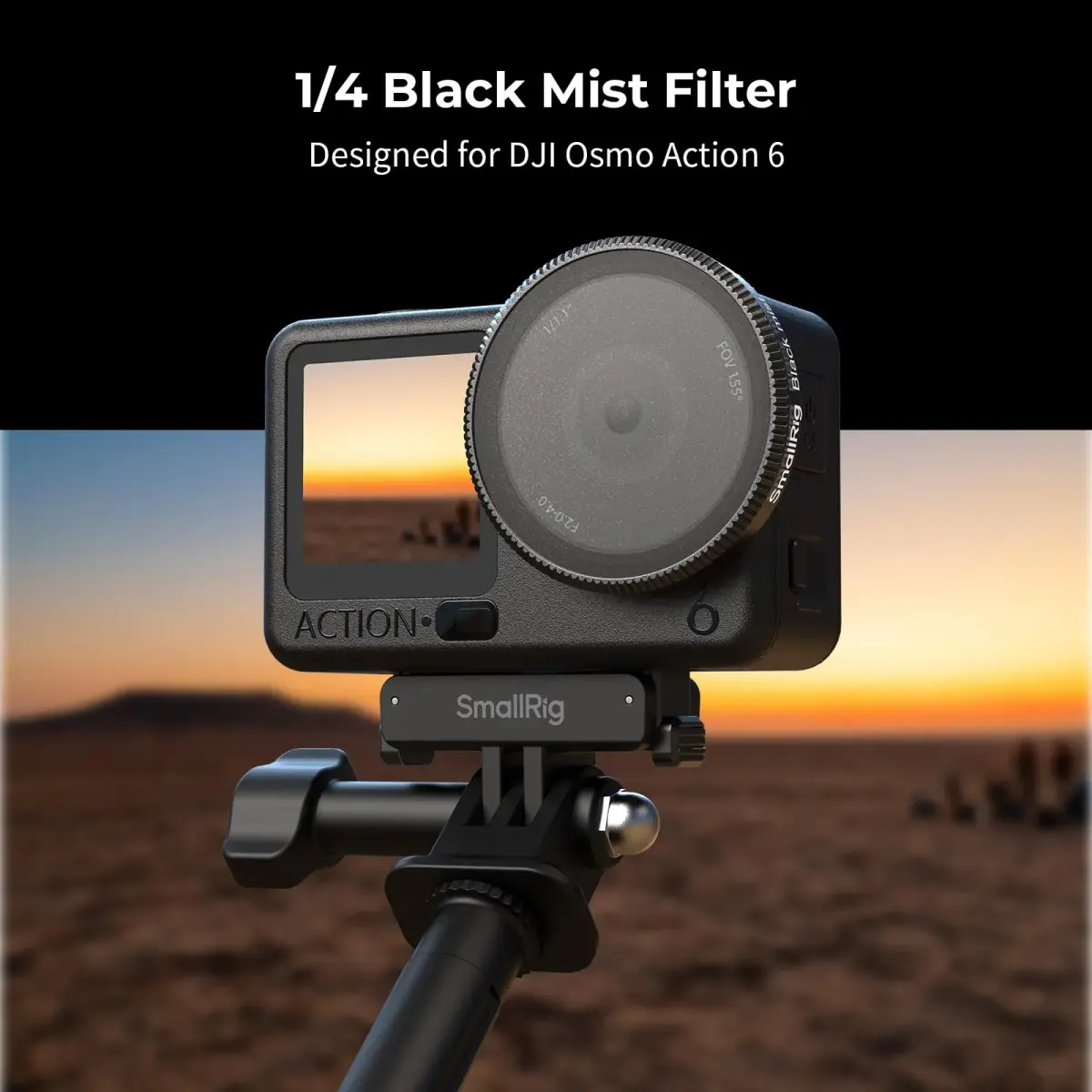 SmallRig 43.86mm Black Mist Filter for DJI Osmo Action 6 | 1/4 Diffusion Effect, Multi-Coated Optical Glass - view 2