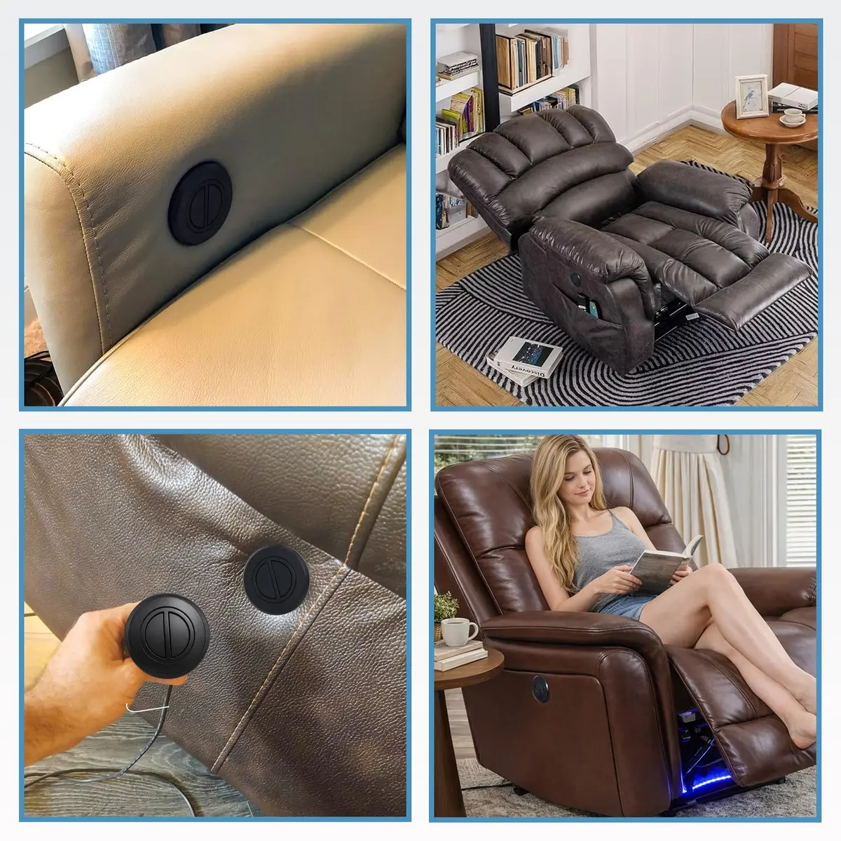 Podoy 2-Button Power Recliner Hand Control 6 ft Cord | Durable, Universal Fit (70-120 chars) - view 6