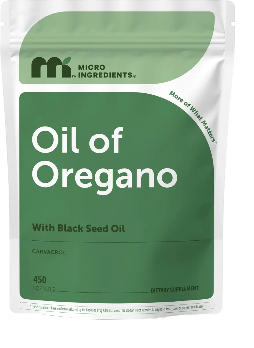 Micro Ingredients Oil of Oregano Softgels with Black Seed Oil 450 Count | 2-in-1 Herbal Oil Complex for Daily Wellness - main product image