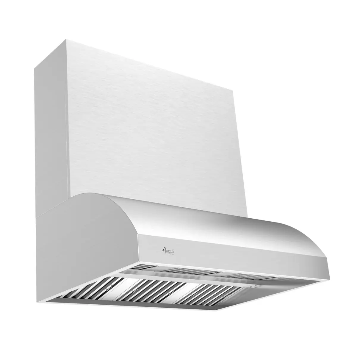 Awoco 48"W 17"H Outdoor BBQ Vent Hood with 36"H Chimney Cover | 2000CFM, 4 Speeds, Stainless Steel - main product image