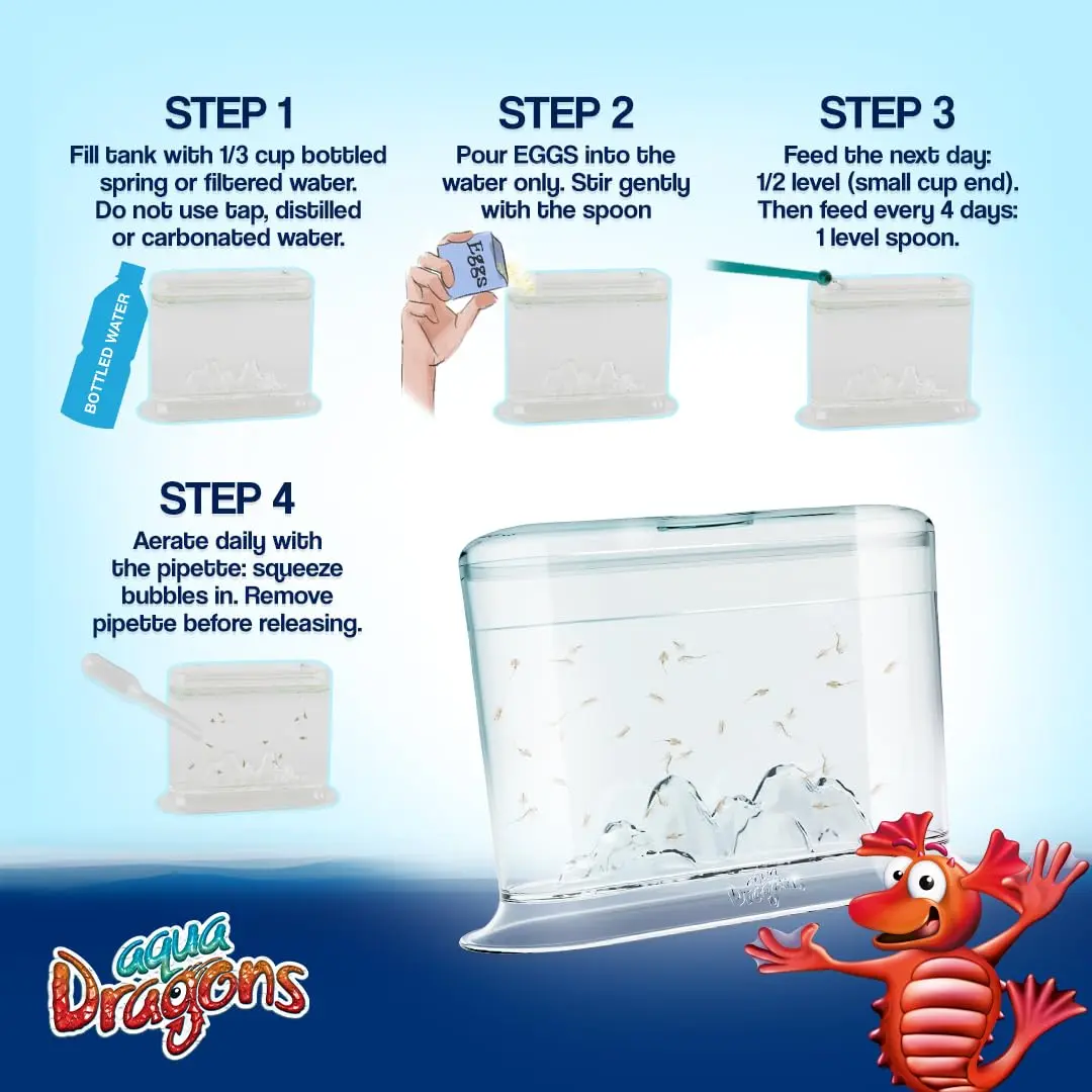 World’s Smallest Aqua Dragons Live Aquatic Pets Kit for Ages 6+ | Miniature Science Fun - view 2