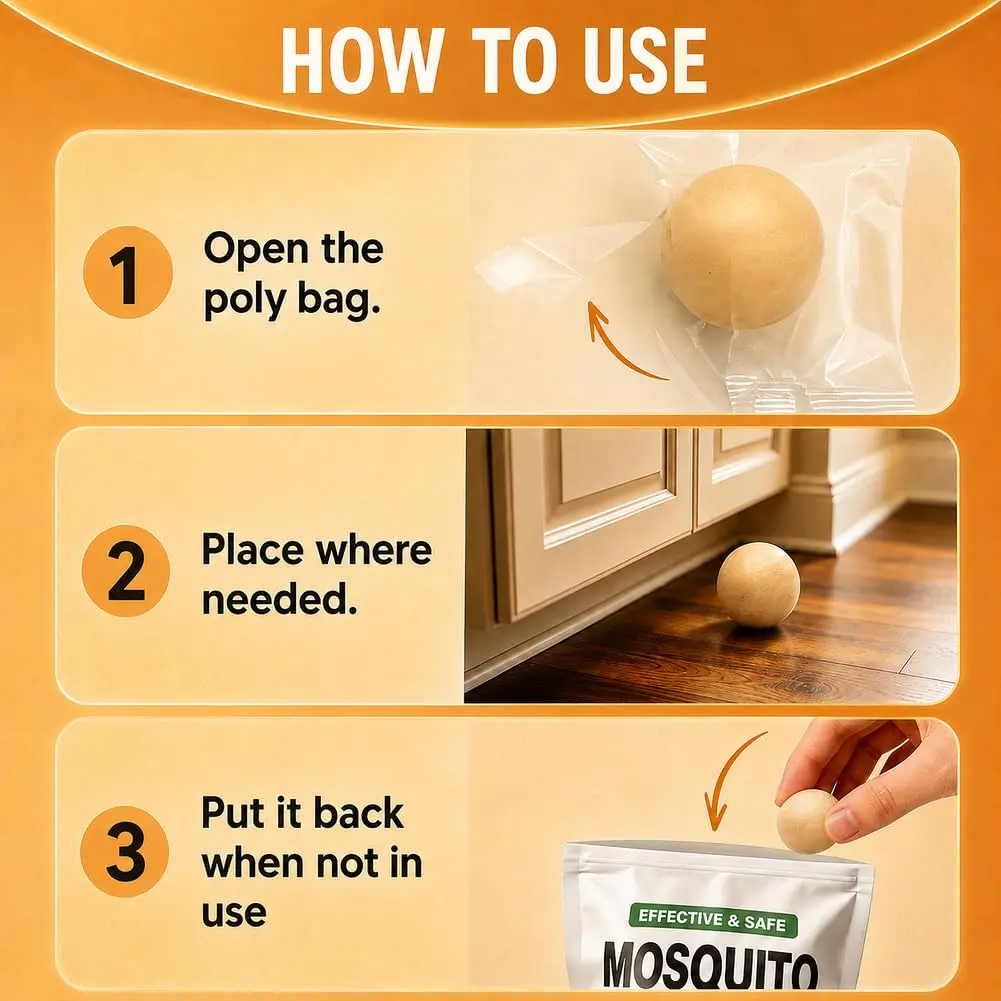 AUDQQM Mosquito Repellent Balls 8-Pack | Long-Lasting Outdoor & Indoor Protection - view 7