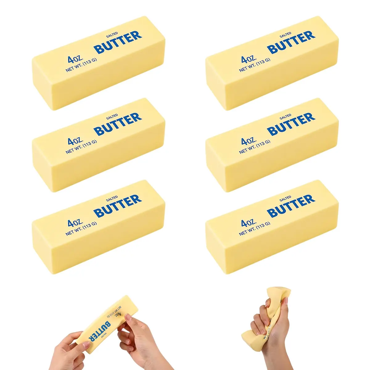 Lyreh 6pcs Butter Stick Squeeze Toy 14cm (5.51in) | Non-Toxic PU Material - main product image