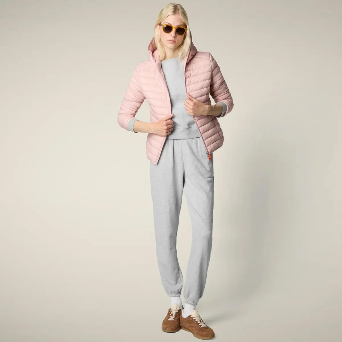 Save The Duck Daisy Lightweight Animal-Free Windproof Water-Repellent Jacket | Blush Pink, Medium - view 3