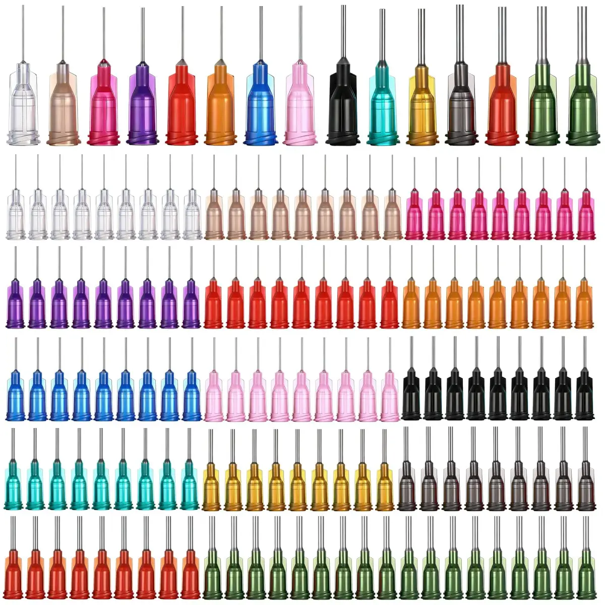 Honoson 150 Pcs Blunt Tip Needles 1/2 Inch Luer Lock, Multicolor | 14G-27G Gauge Range - main product image