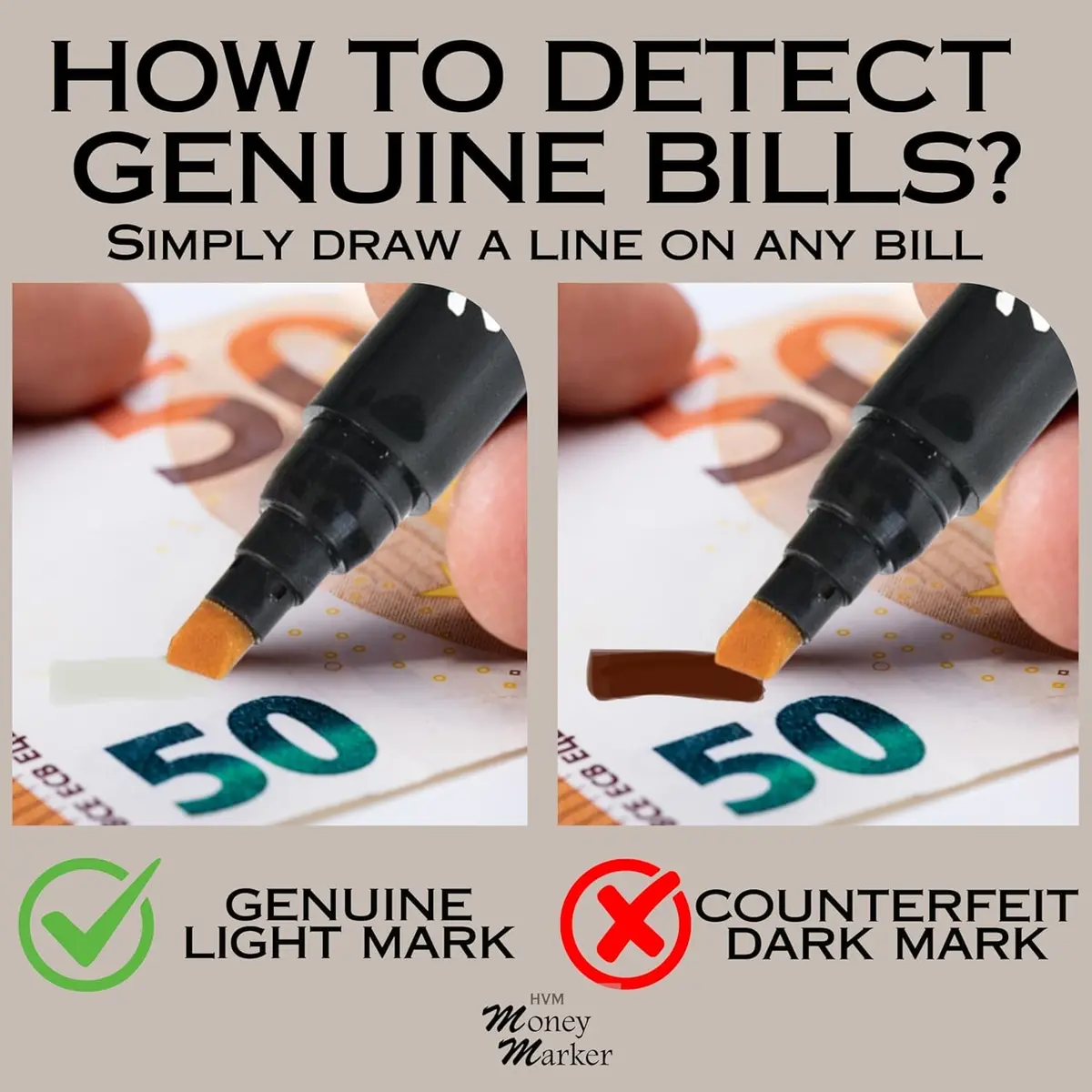 HVM Counterfeit Money Detector Pen (500 Pack) | Detect Fake Bills with Special Ink - view 5