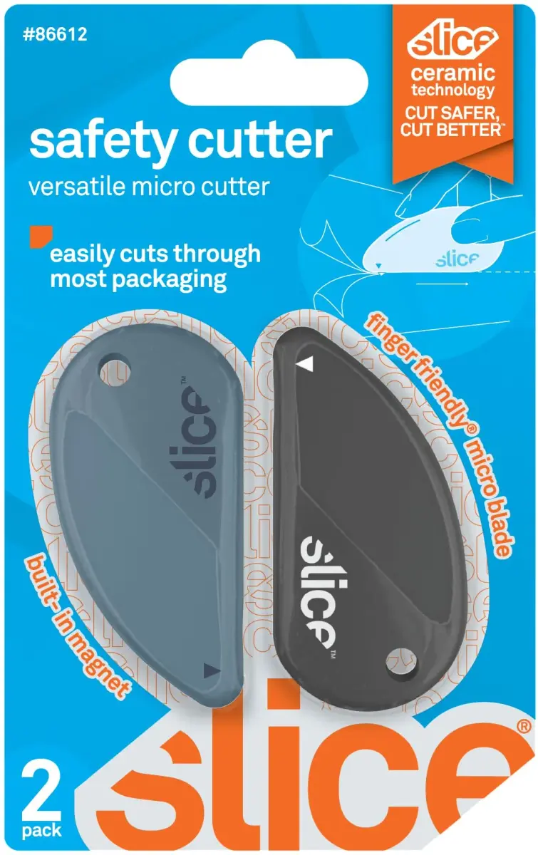 Slice 00100 Ceramic Blade Safety Cutter, Slate/Millennial Gray Combo Pack - main product image
