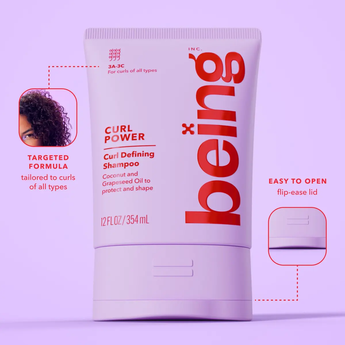 being CURL POWER Curl Defining Shampoo & Conditioner Set 354mL | Hydrates & Defines Type 3A–3C Curls - view 4