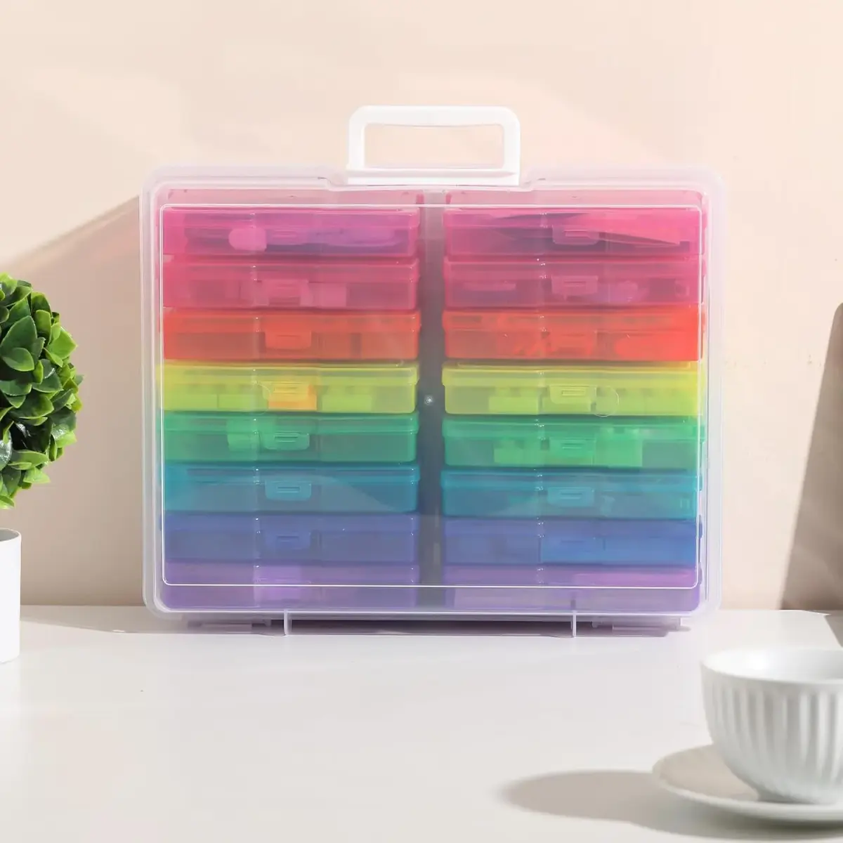 novelinks Photo Storage Box with 16 Inner Containers | 1600 Photo Capacity (Outer: 30.5x37.6x13cm, Inner: 12x17x3.1cm) - view 6