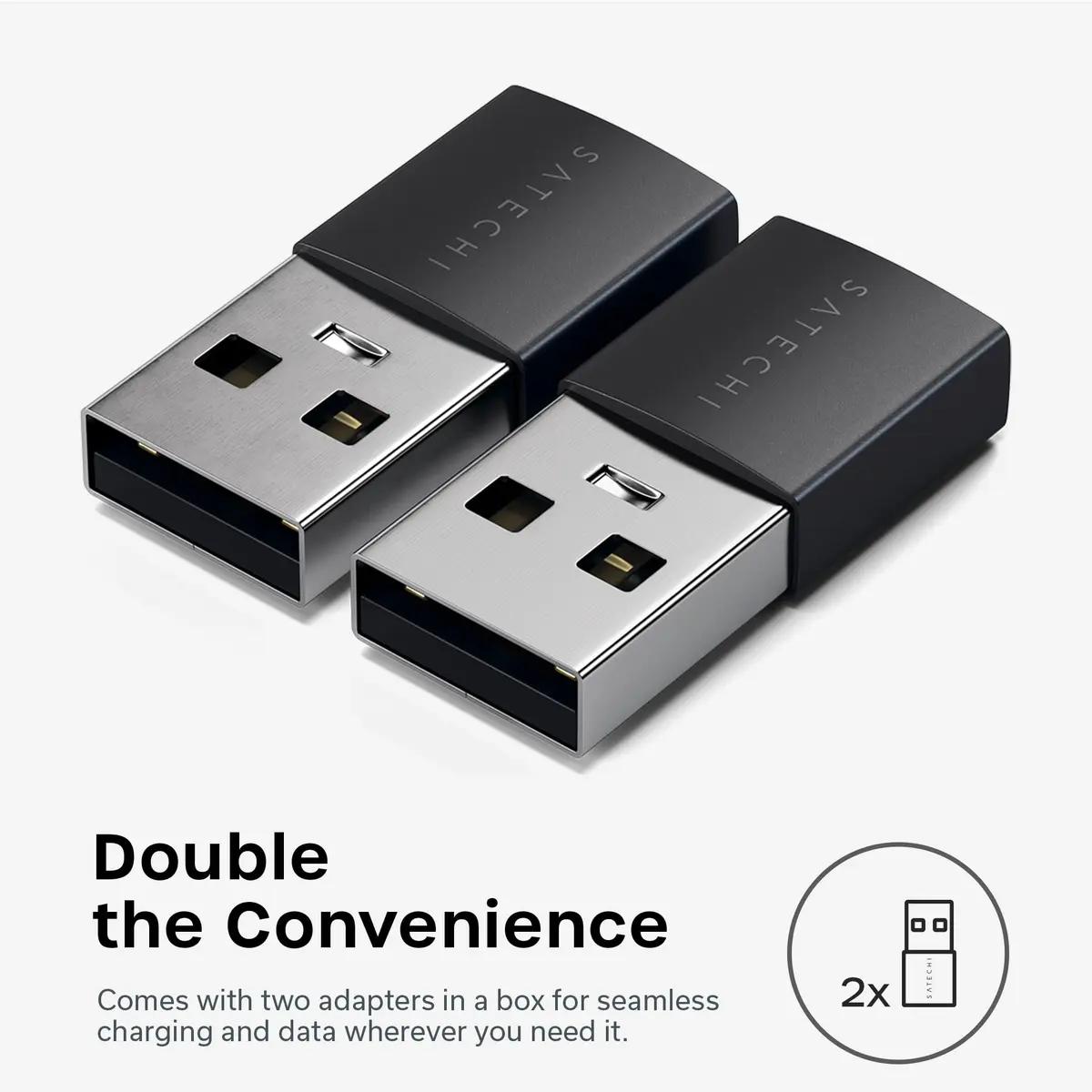 Satechi USB-A to USB-C Adapter (2-Pack) 10Gbps | Space Black - view 6