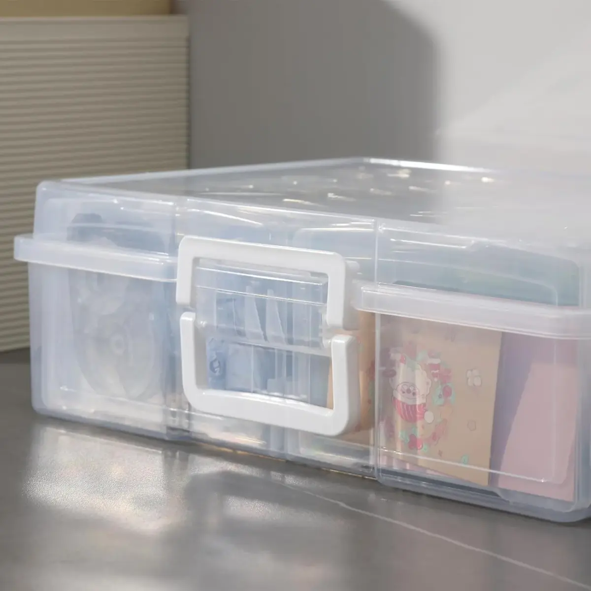 novelinks Photo Storage Box with 16 Inner Containers | 1600 Photo Capacity, 39.5cm x 32.9cm x 26.7cm - view 3