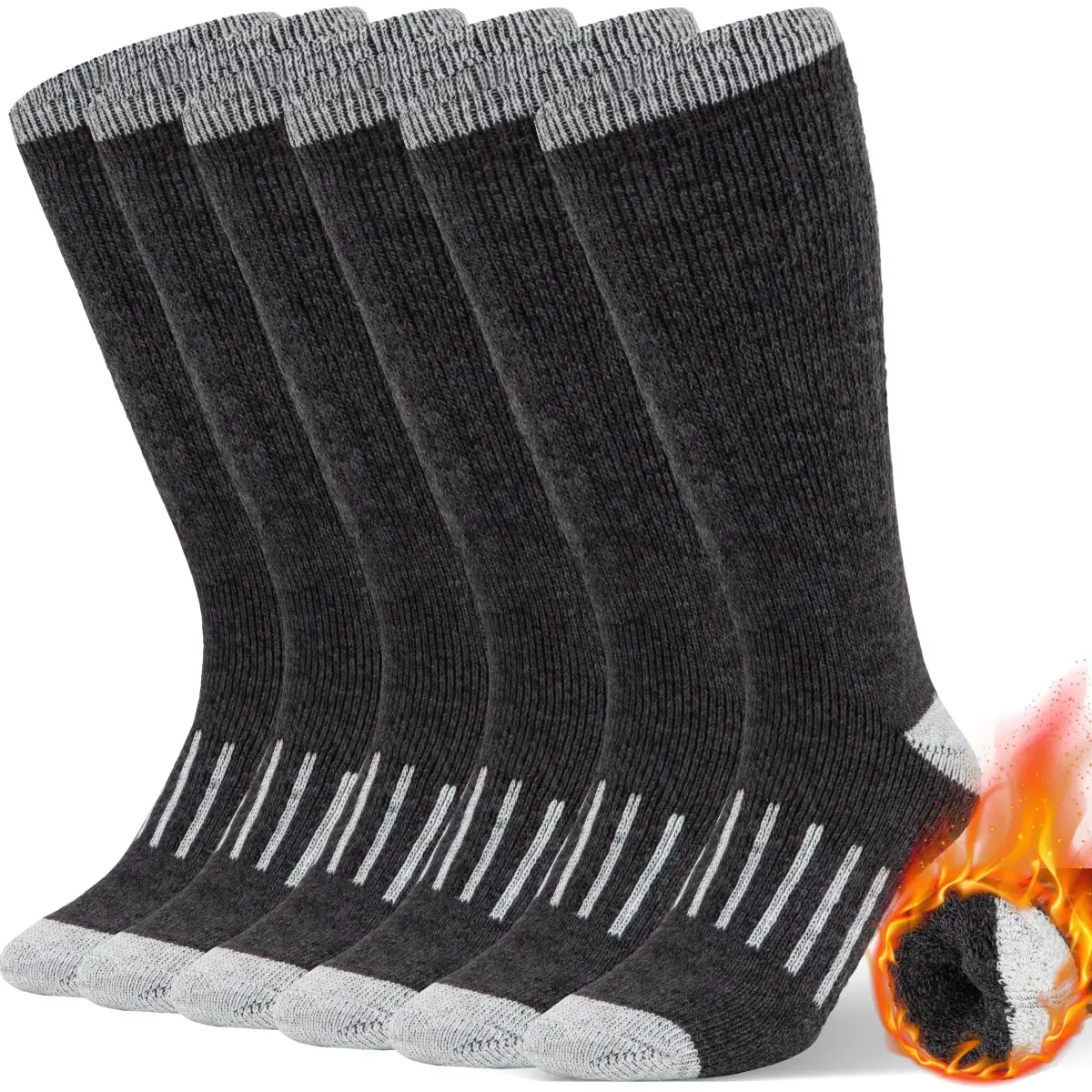 Alvada Merino Wool Hiking Socks Thermal Warm Crew Winter Boot Sock 2.27 kg (5 lb) | Itch-Free Comfort for Rugged Terrain - main product image