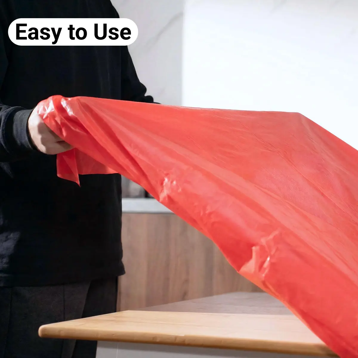 Auros 10-Pack Red Plastic Tablecloths 54x108 | Waterproof, Disposable, Fits 6-8FT Tables - view 7