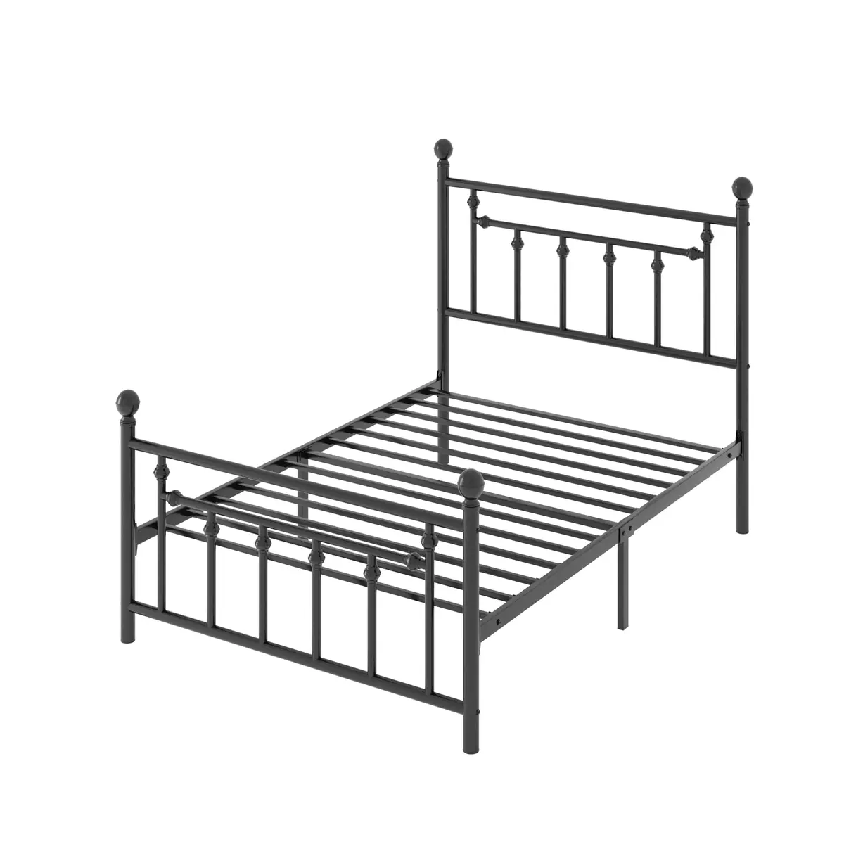 SHA CERLIN Twin Size Metal Bed Frame 14" | Noise-Free Steel Mattress Foundation in Black - view 8