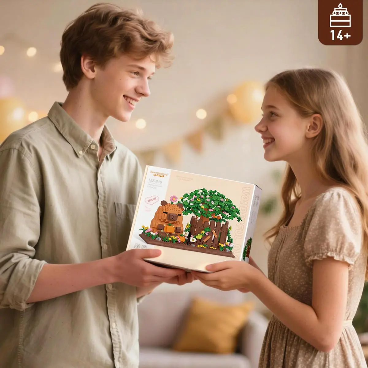 HIGH GODO Capybara Pen Holder Building Set with Flowers | 1400PCS Non-Toxic Toy for Capybara Lovers - view 7