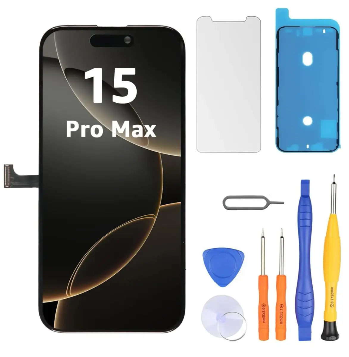 LL TRADER 6.7" LCD Display for iPhone 15 Pro Max with Repair Kit - main product image