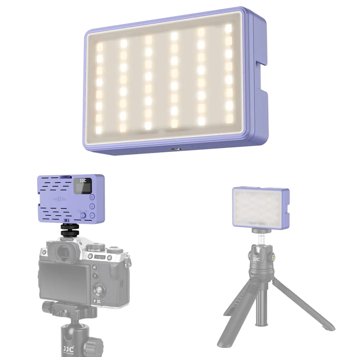JJC Camera Continuous Light RGB LED Flash for Sony ZV-1F & More | Rechargeable 2600mAh Battery, 24 Scene Modes, Cold Shoe Mounts - main product image