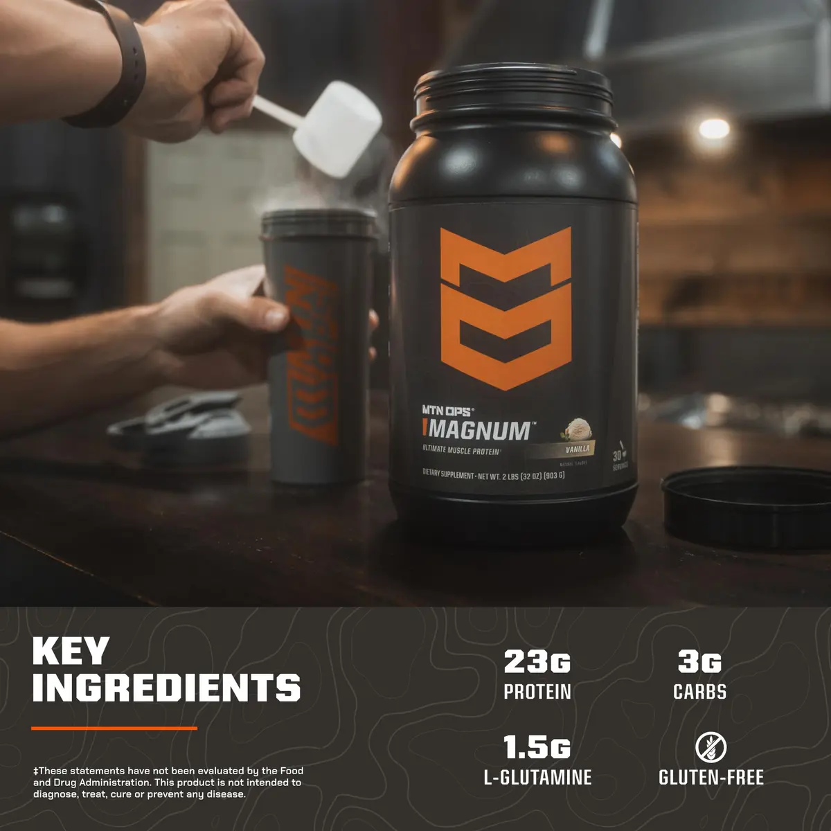 MTN OPS Magnum Whey Protein Powder, Peanut Butter Banana | 2.11 lb | Supports Lean Muscle & Recovery - view 5