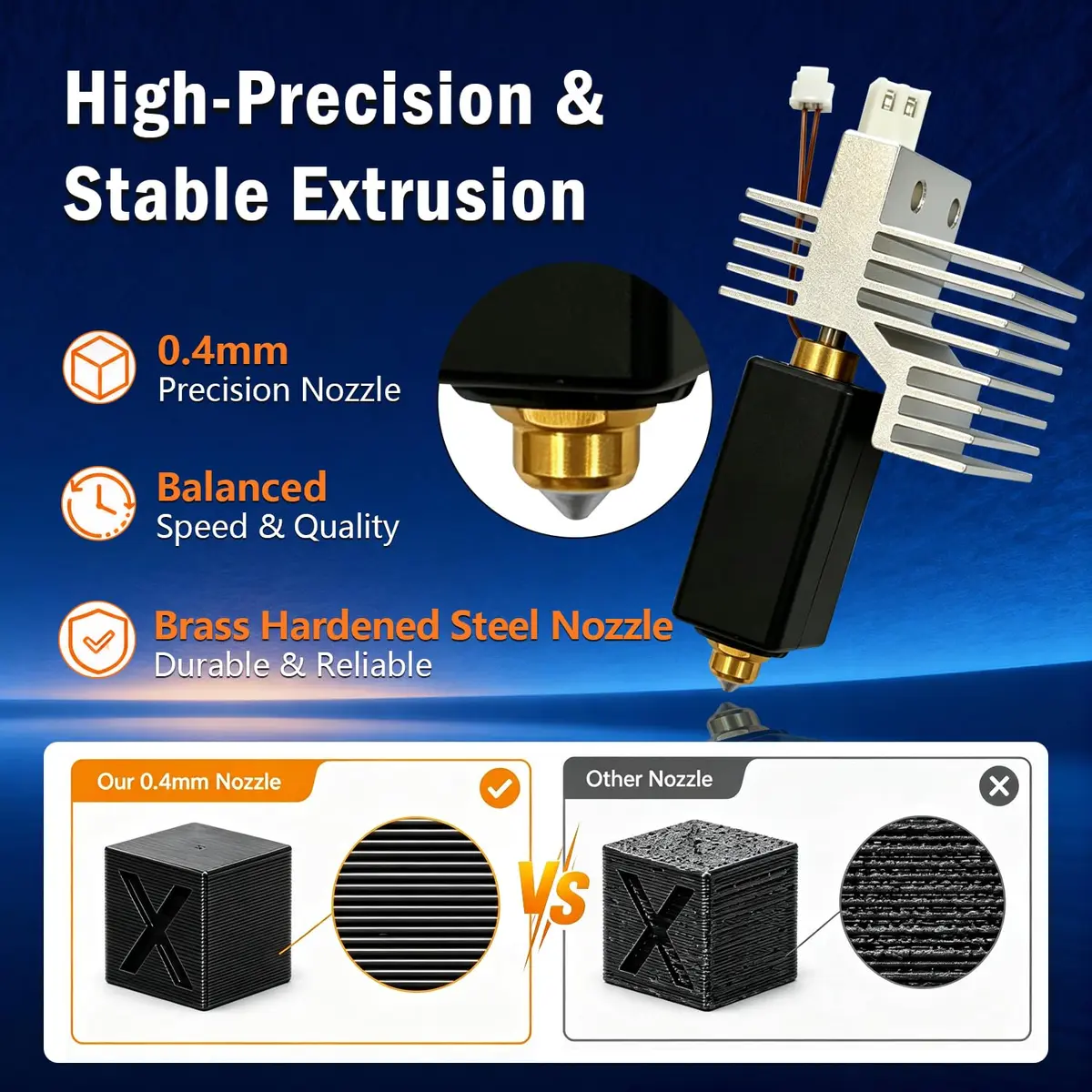 RugooSpink 2PK 0.4MM CC2 Hotend for Centauri Carbon 2 | Ceramic Hot End Upgrade for Elegoo CC2 - view 3