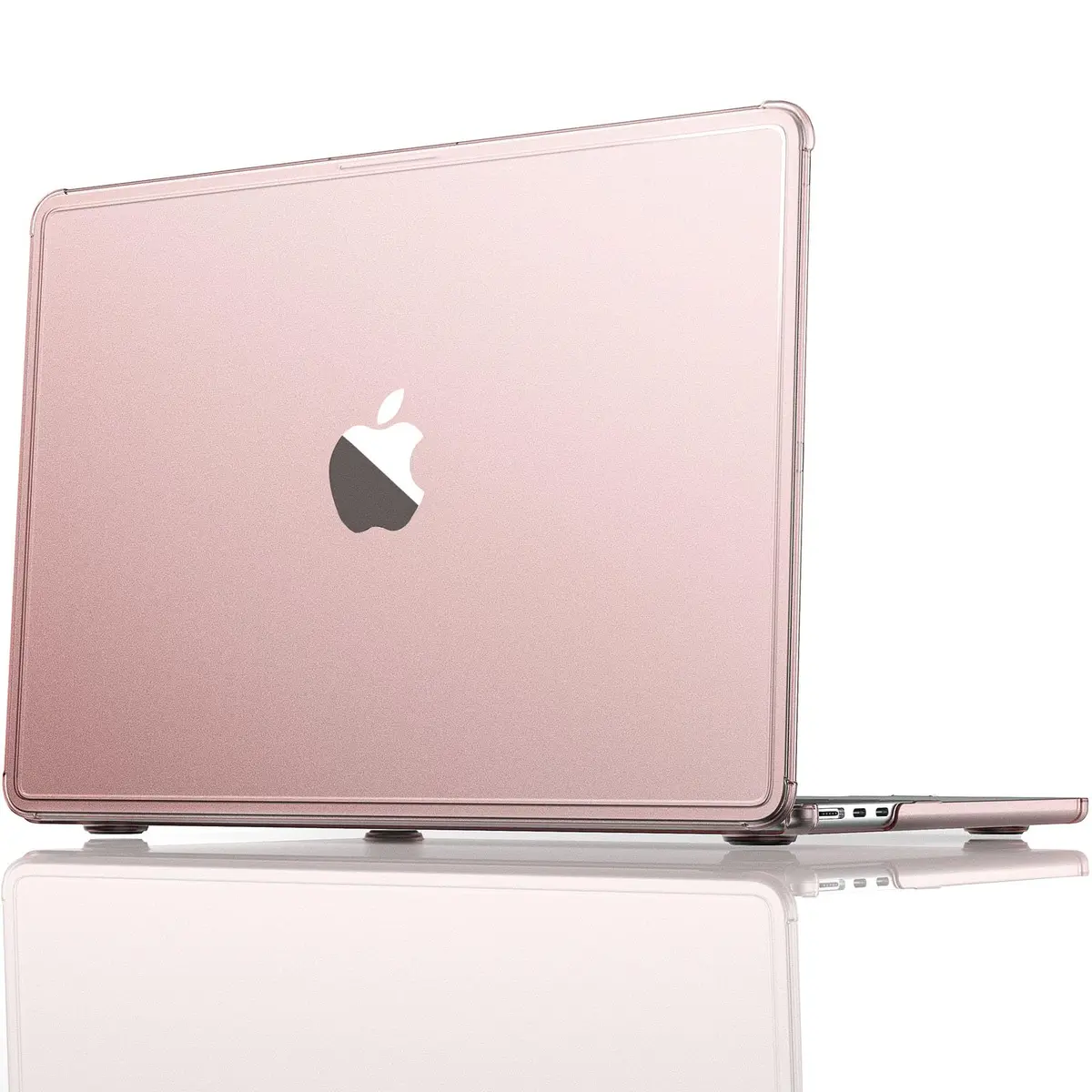 EooCoo Reinforced Anti-Crack Case for MacBook Air 13.6 inch M5-M2 Chip (2022-2026 Models) | Pink Matte Hard Shell with Shockproof Corners - main product image