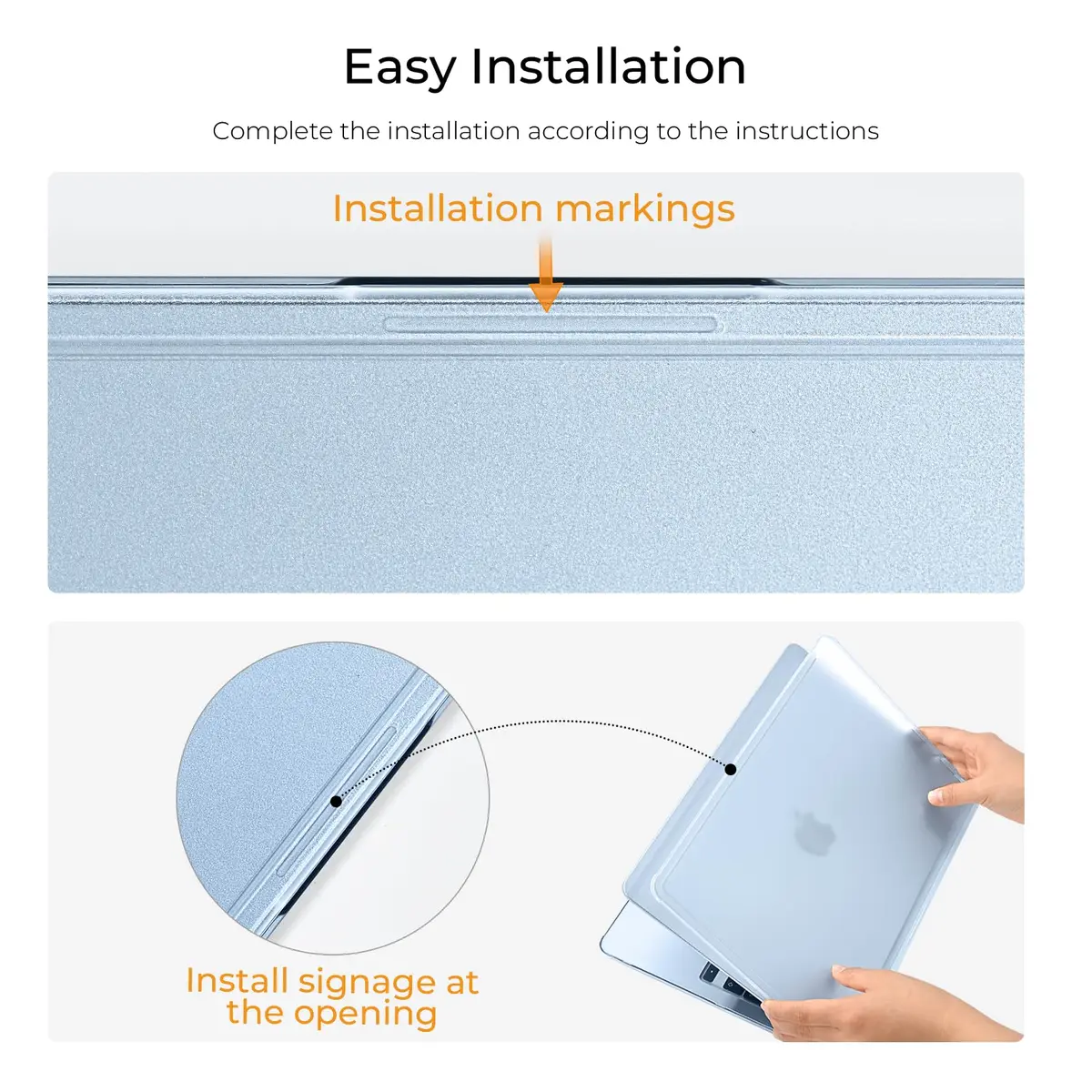 EooCoo Reinforced Anti-Crack Case for MacBook Air 13 inch | Slim, Shockproof & True-to-Device (120 chars) - view 3