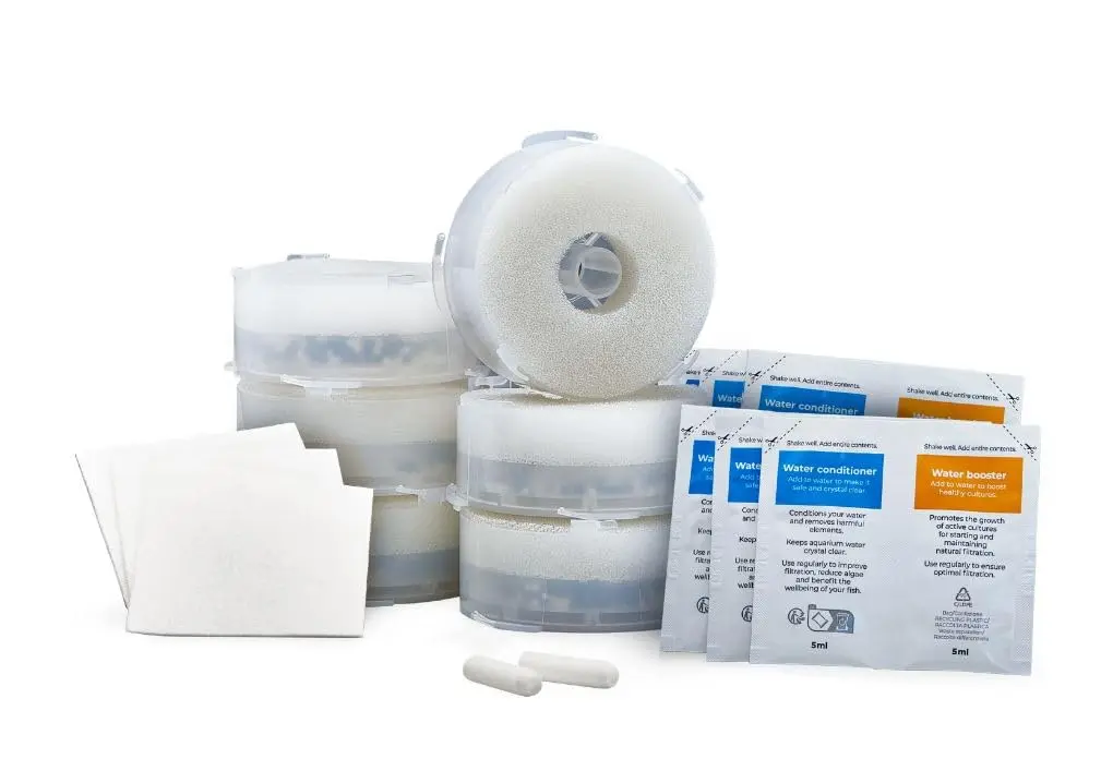 biOrb Service Kit Value Pack 6 Months | Aquarium Care Essentials with 6 Filter Cartridges & Water Treatments (110c) - main product image