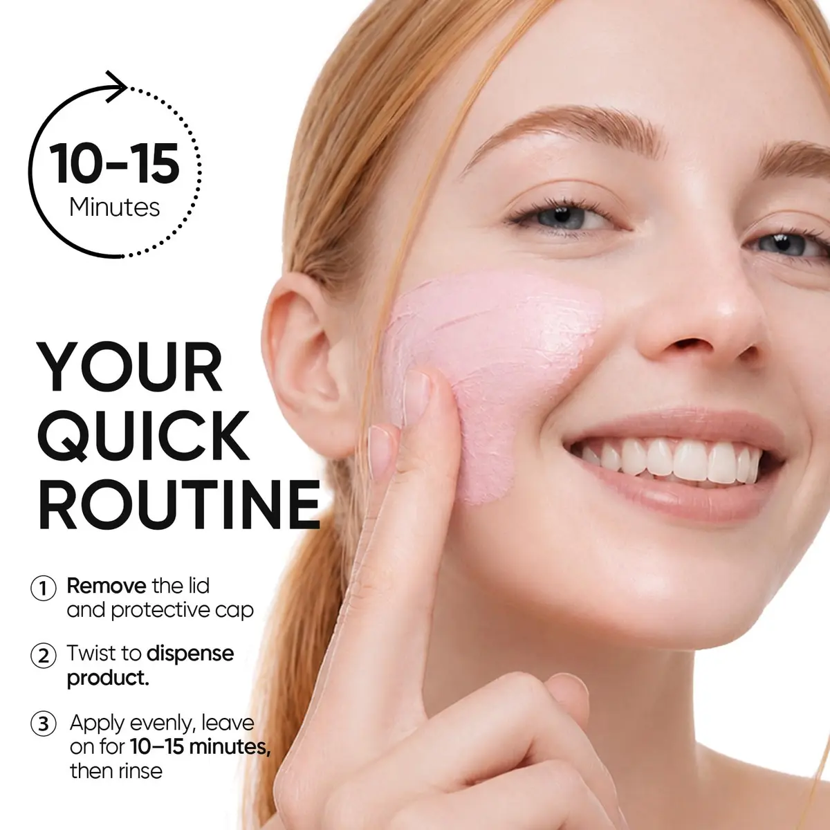 SKINTIFIC Rose PDRN Clay Mask Stick with Niacinamide & Alpha-Arbutin 30g (1.06 oz) | Deep Pore Cleansing for Oily & Dull Skin - view 7