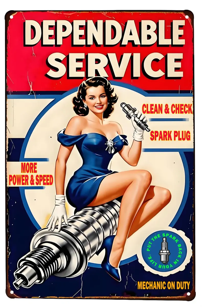 ARTCLUB Vintage Metal Sign 11.81 x 7.87 Inches | Retro Automotive Nostalgia - main product image